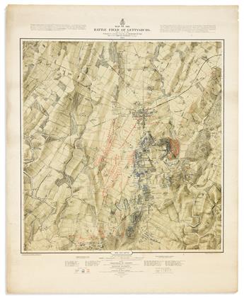 (CIVIL WAR.) John B. Bachelder. Map of the Battle Field of Gettysburg July 1st, 2nd, 3rd, 1863.